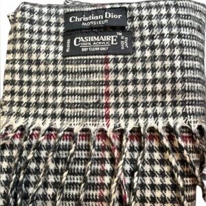 Vintage Christian Dior Monsieur Scarf - Glen Plaid Check - Made in Japan